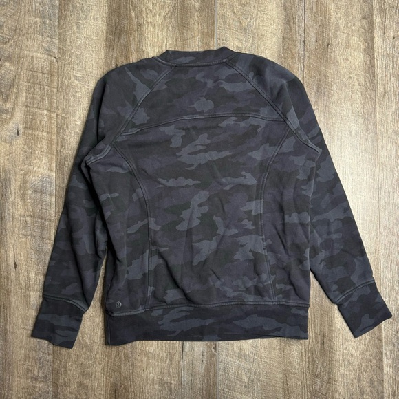 lululemon Camo Scuba Crewneck Sweatshirt Size 12 - Picture 6 of 8
